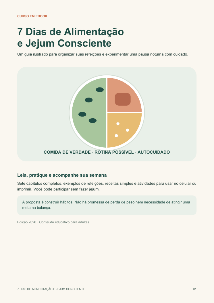 Capa do ebook 7 Dias de Alimentação e Jejum Consciente